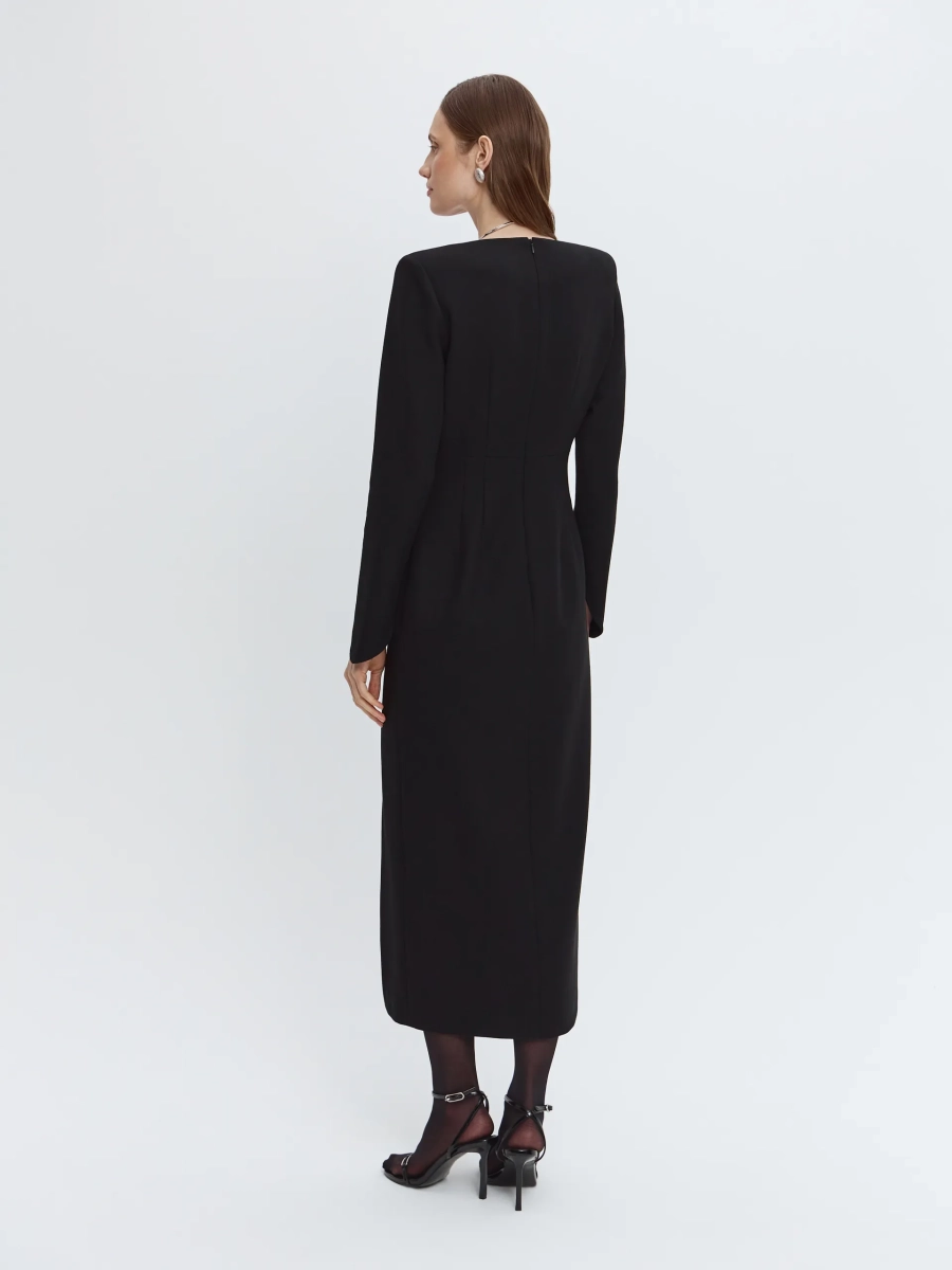 Платье-миди из костюмной ткани ANNA PEKUN, цвет: Черный,  купить онлайн