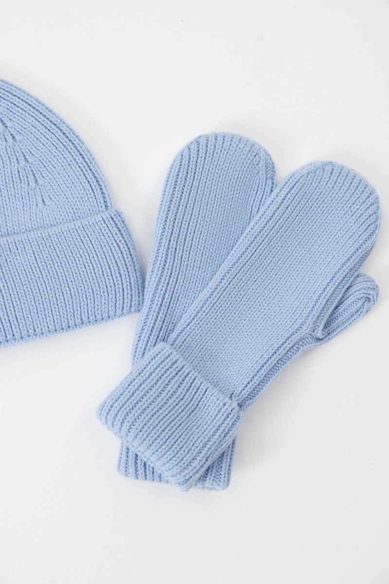 Варежки из шерсти мериноса Charmstore, цвет: голубой 610-45298-668 купить онлайн