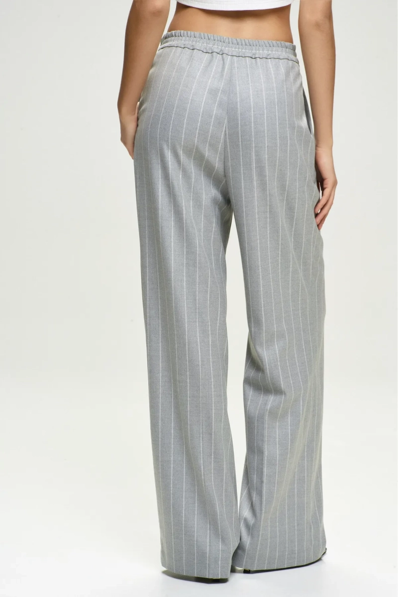 Брюки Basic на резинке в полоску Grey
