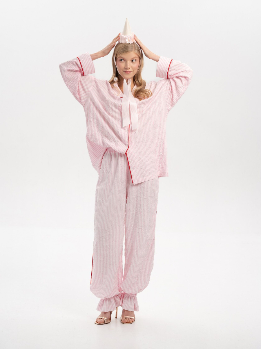 Рубашка в пижамном стиле Paris TRES, цвет: розовый, НФ-00002605 купить онлайн