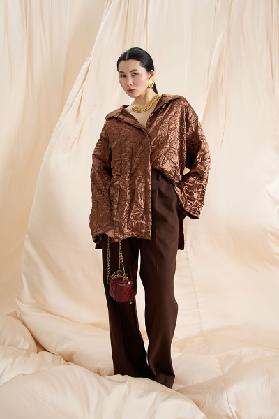 Блуза MIA AIM, цвет: коричневый, MIA704 купить онлайн