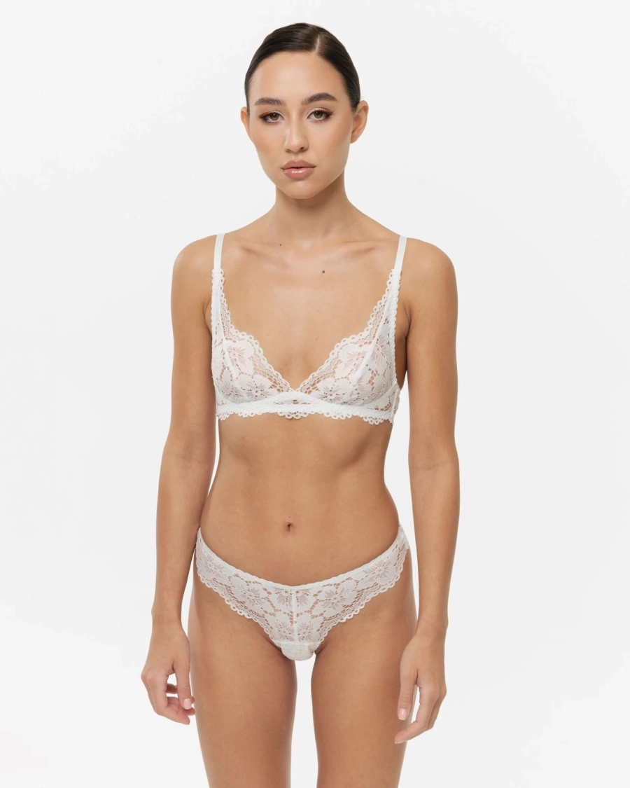 Кружевные трусики YONSRU, цвет: молочный  купить онлайн