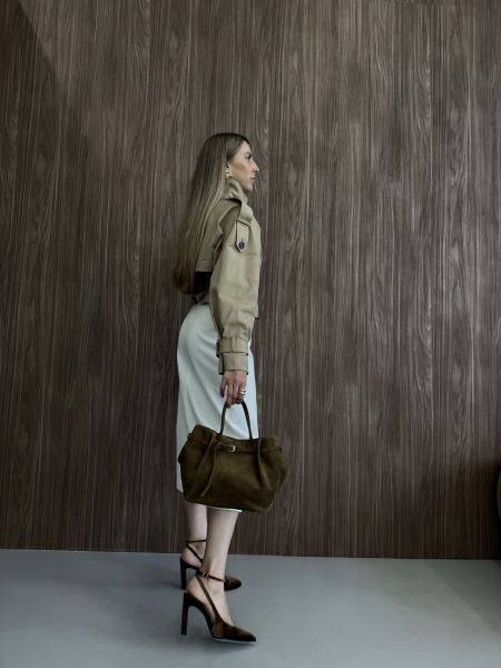 Сумка GAUCHO MEDIUM brand salad, цвет: suede tobacco J-704-PHR 7786 купить онлайн