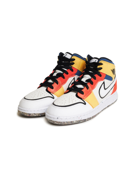 Кроссовки детские/женские Jordan 1 Mid "Multi-Color Canvas" NKDADDYS SNEAKERS, цвет: разноцветный DV1316-100 купить онлайн