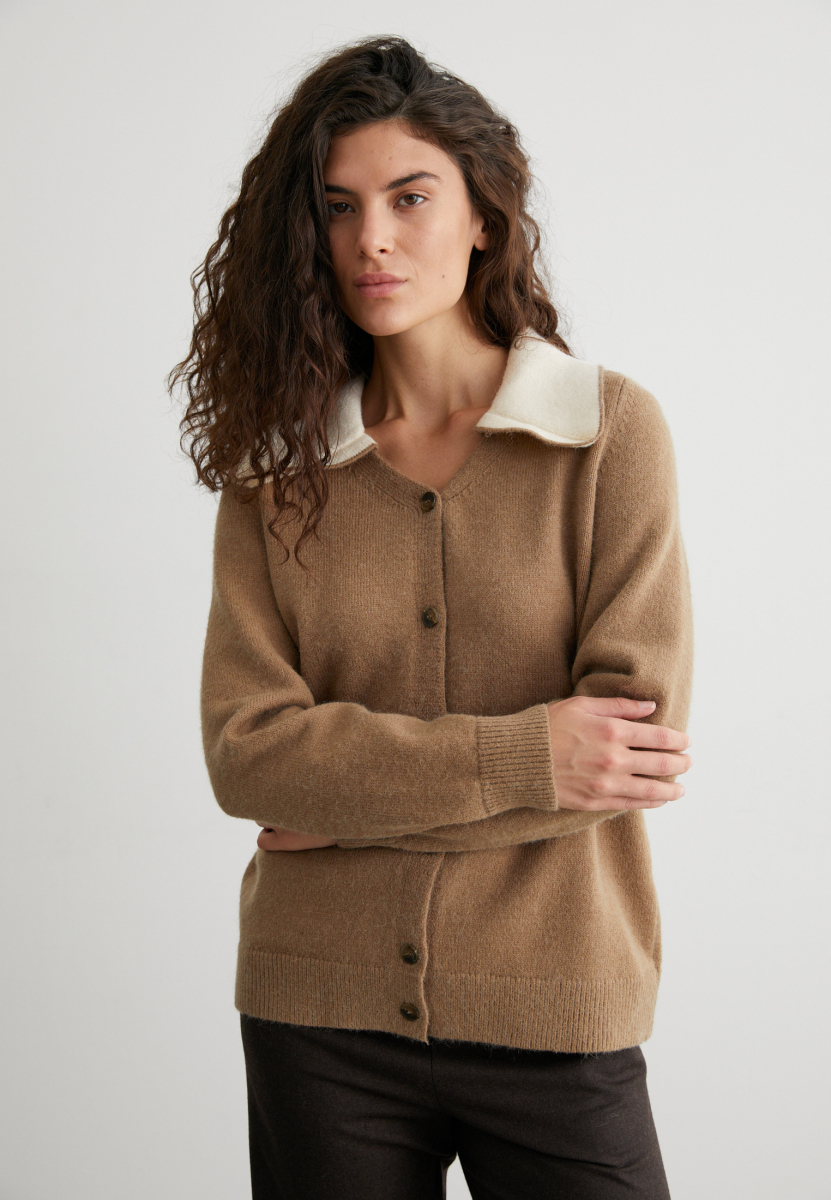 Кардиган Polly Marou, цвет: коричневый, mar1_1023_24 купить онлайн