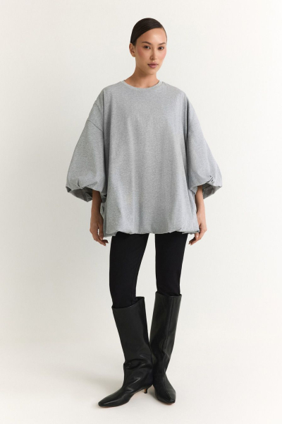 Лонгслив из 100% хлопка TOPTOP, цвет: серый меланж, TT.025.18861.820 купить онлайн