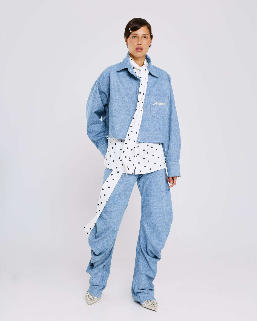 Джинсы О-силуэта Anmuse, цвет: синий, TR26SP309-LBL купить онлайн