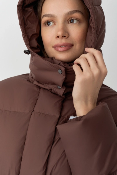 Куртка с наполнителем из пуха и пера Ricoco, цвет: Кофейный, 5008/3 купить онлайн