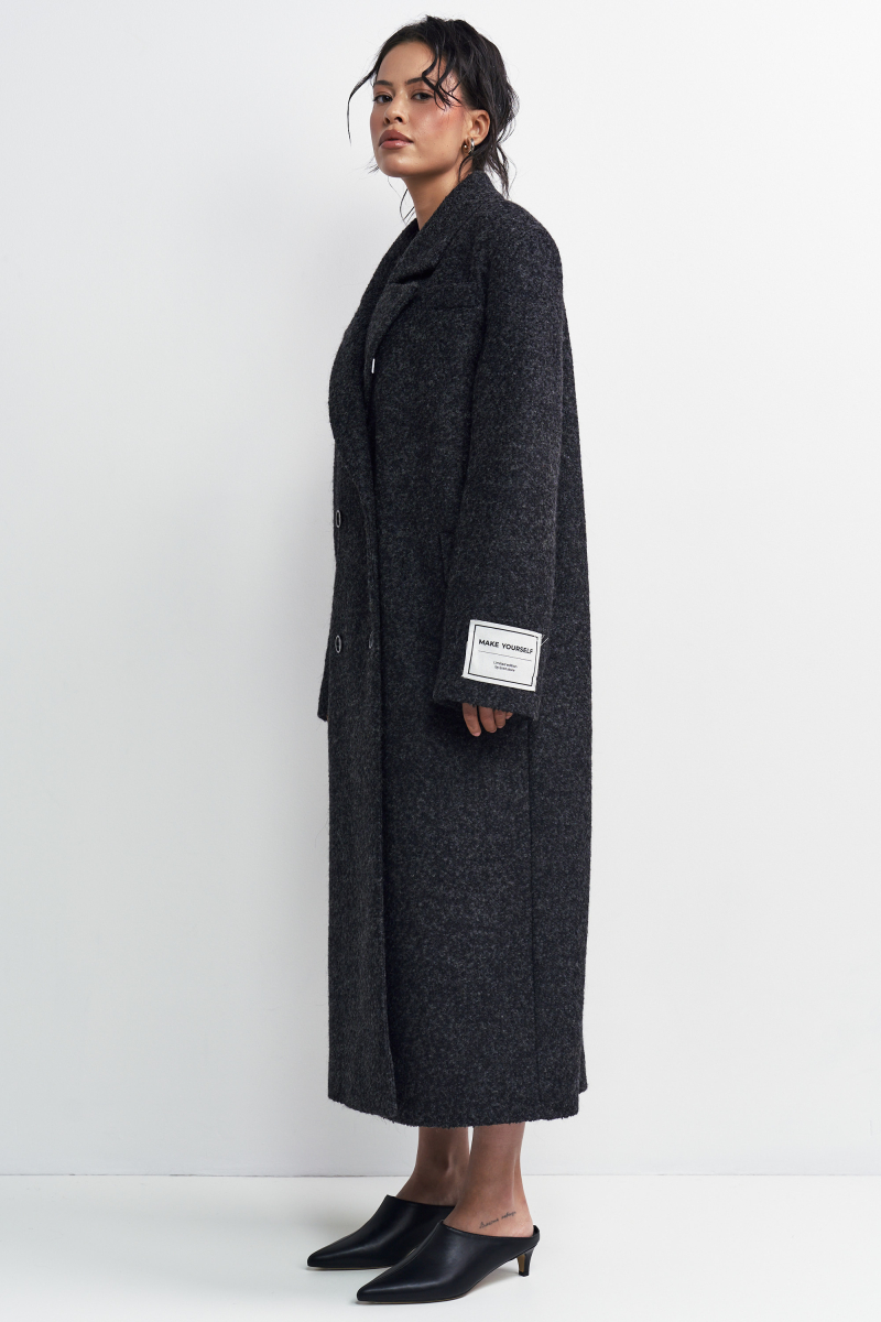 Пальто-макси Erist store, цвет: Черный, НФ-00003231 купить онлайн