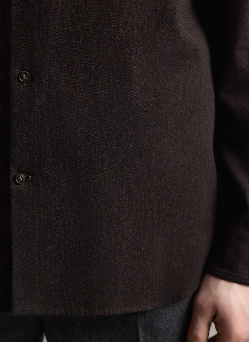 Рубашка из мягкого хлопка ALL WE NEED, цвет: темно-коричневый, 2603M1390-20 купить онлайн