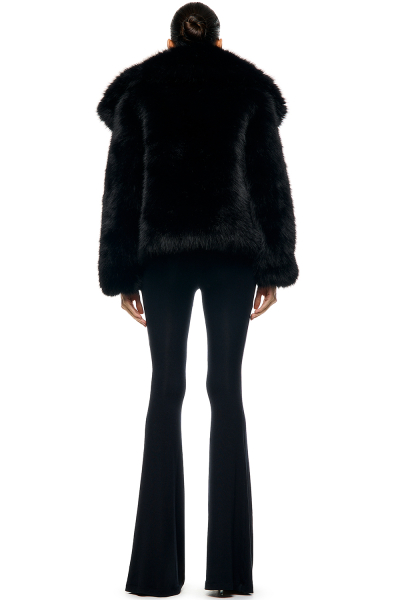 Шуба короткая из искусственного меха SODAMODA, цвет: Черный, 15770 купить онлайн