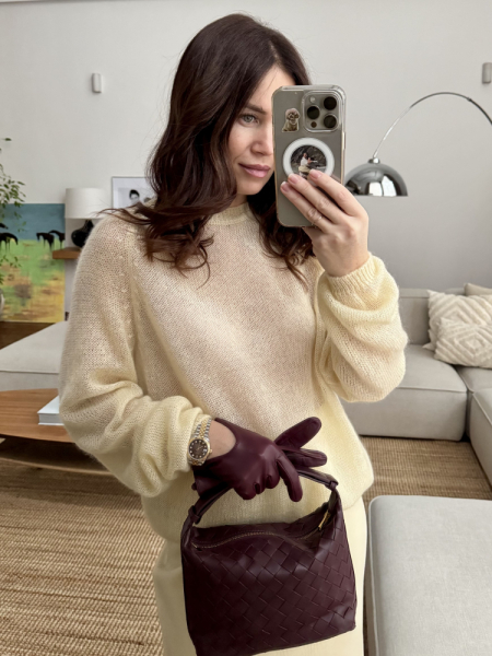 Плетёная мини-сумка