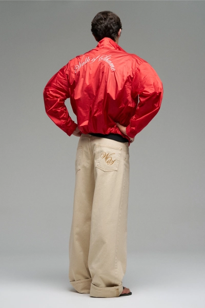 Бомбер из нейлона с вышивкой WALK OF SHAME, цвет: красный, MC026/FW2526 купить онлайн