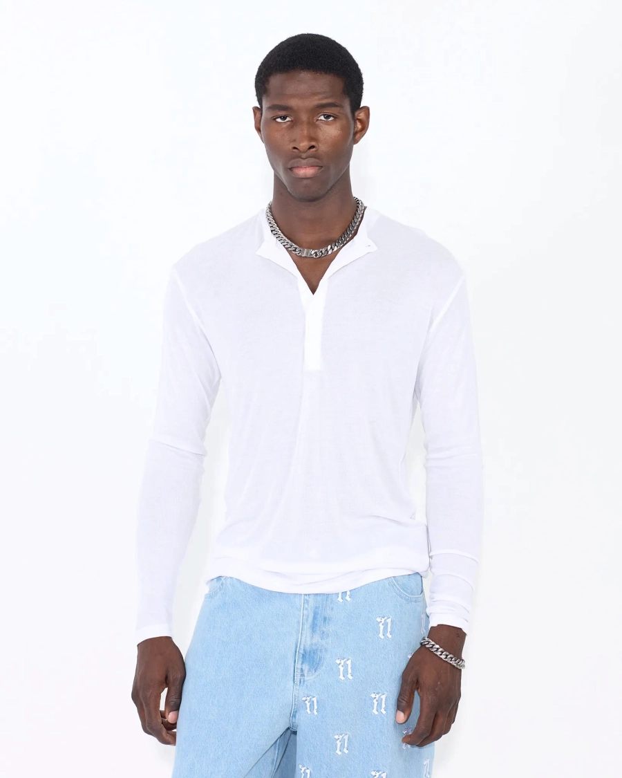 Лонгслив KNITTED BASIC WHITE