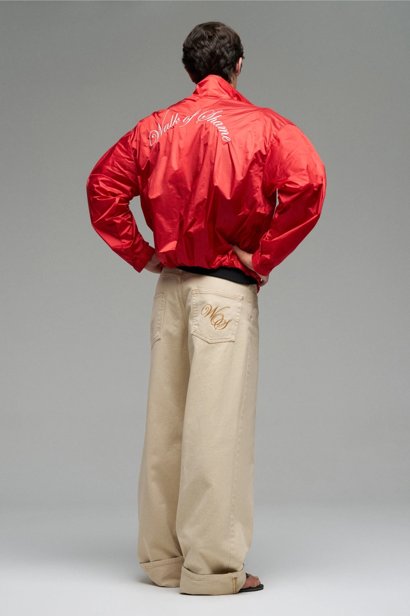 Бомбер из нейлона с вышивкой WALK OF SHAME, цвет: красный, MC026/FW2526 купить онлайн