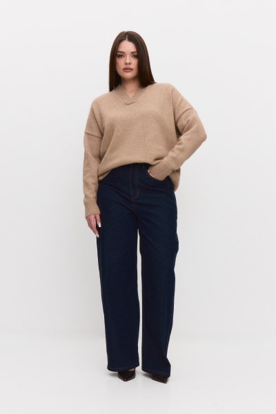 Джемпер вязаный из премиальной шерсти 4forms, цвет: бежевый, 65535 купить онлайн