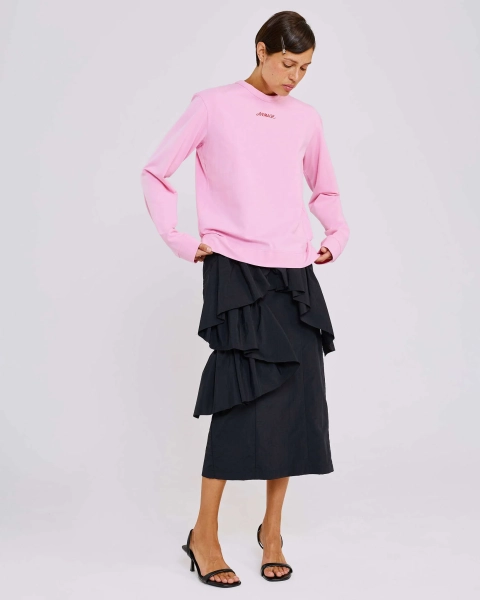 Лонгслив из хлопка Anmuse, цвет: розовый, LSV26SP316-LPK купить онлайн