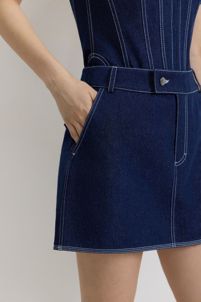 Юбка из 100% хлопка TOPTOP, цвет: синий, TTS.070.17388.620.05324 купить онлайн