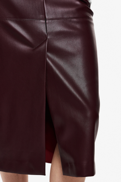 Юбка из экокожи DREAMS BY ALENA AKHMADULLINA, цвет: Бордовый, 225102101304211/114000 купить онлайн