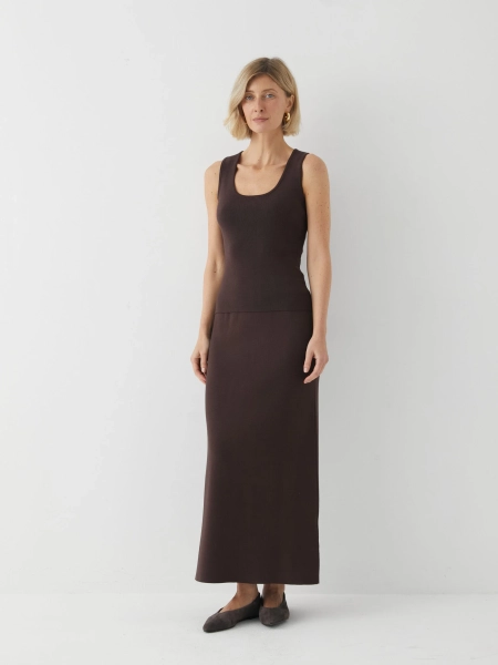 Юбка-миди Marou, цвет: коричневый, Mar_26021205 купить онлайн