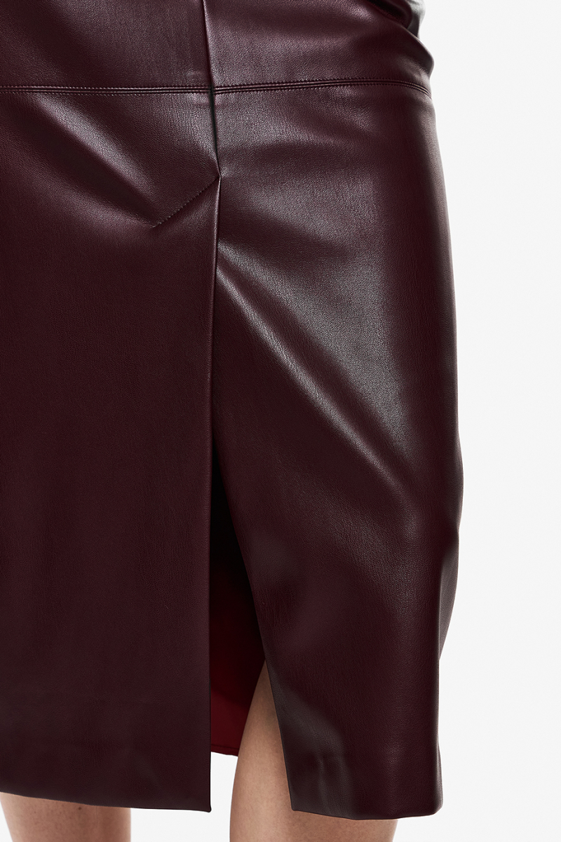 Юбка из экокожи DREAMS BY ALENA AKHMADULLINA, цвет: Бордовый, 225102101304211/114000 купить онлайн
