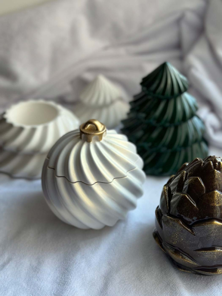 Свеча "Витой шар", аромат Frosty