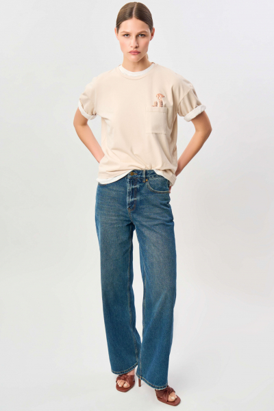 Футболка Wild FASHION REBELS, цвет: бежевый, FR24SS1TS20PRW330BG купить онлайн