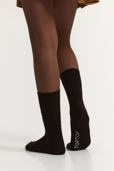 Носки из смесовой шерсти TOPTOP, цвет: коричневый TT.082.18131.700 купить онлайн