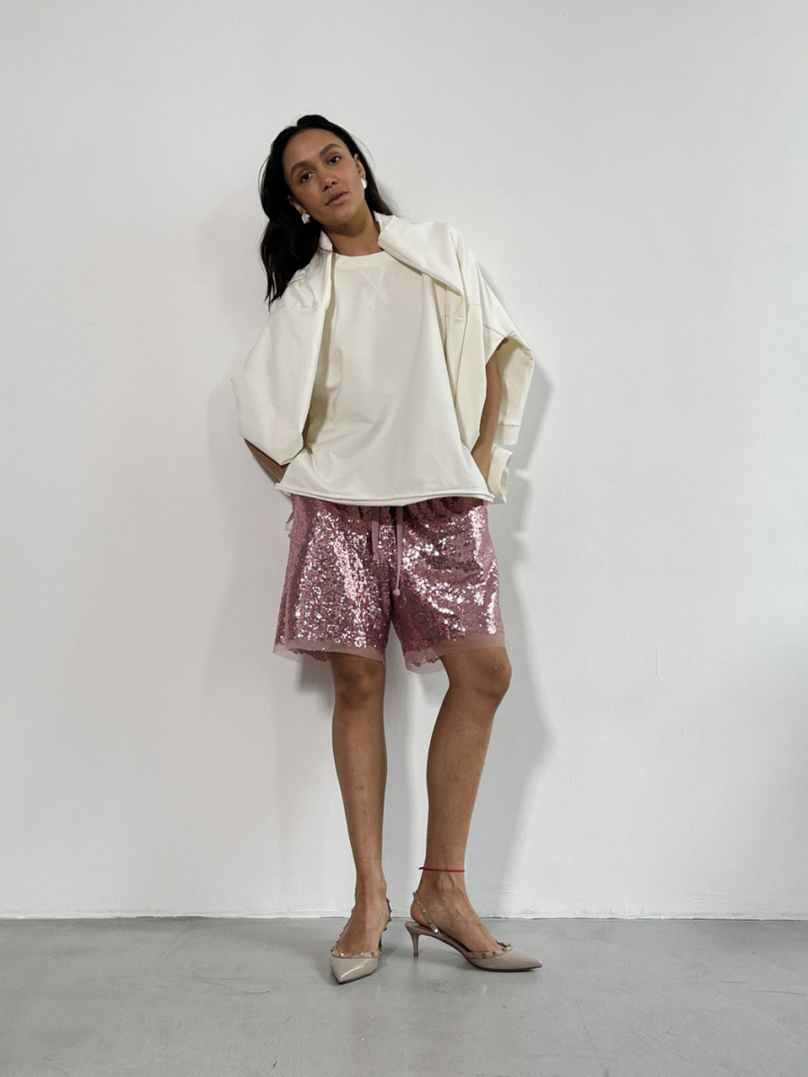 Шорты пайетки Anmuse, цвет: розовый, SH23W37-RS купить онлайн