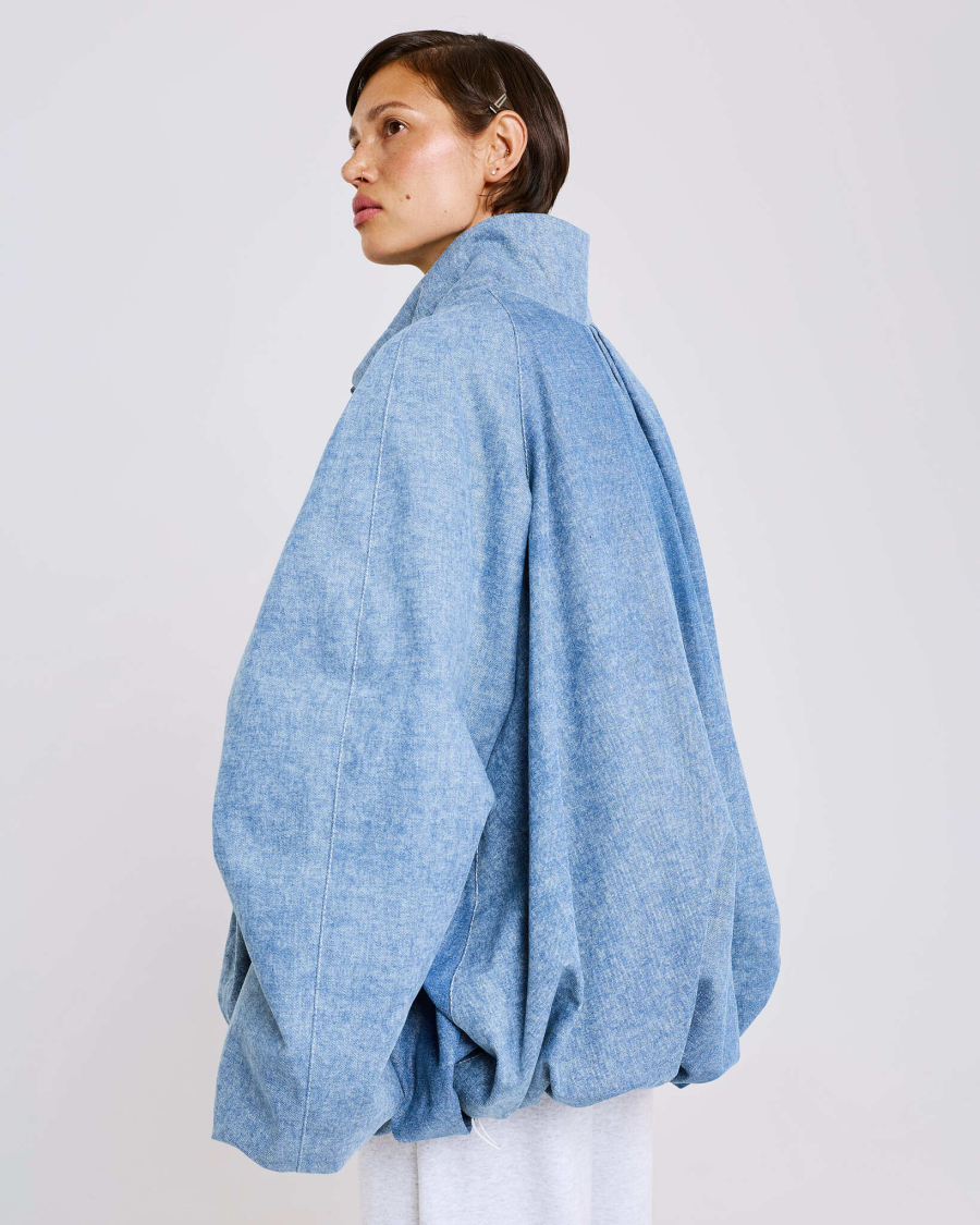 Куртка баллон из денима Anmuse, цвет: синий, JCK26SP228-DM купить онлайн