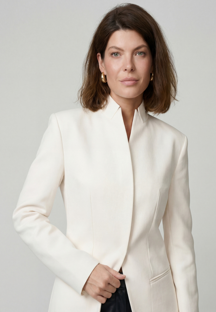 Жакет приталенный без лацканов SAGAS, цвет: белый, 3100500 купить онлайн