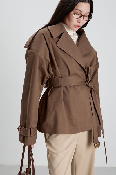 Тренч укороченный MIA AIM, цвет: коричневый, MIA517/1 купить онлайн