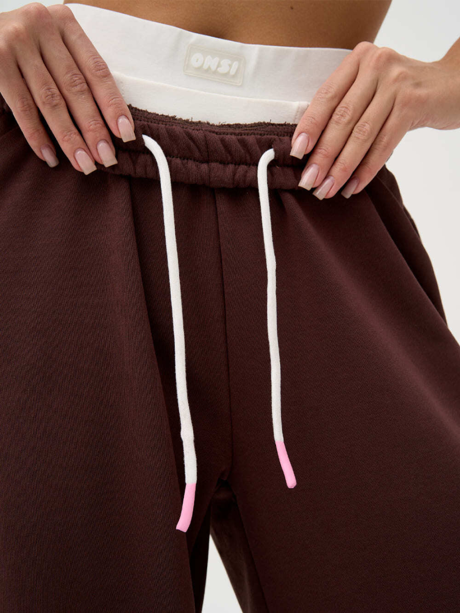 Брюки с застёжкой ONSI, цвет: шоколад,  купить онлайн