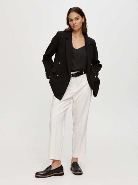 Жакет двубортный укороченный 4forms, цвет: Черный, 63742 купить онлайн