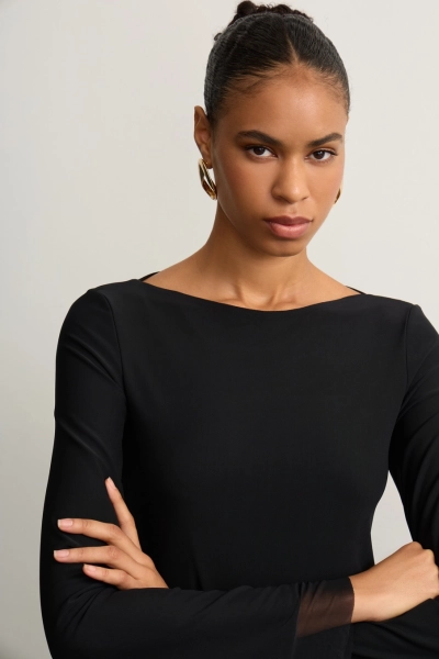 Платье мини из трикотажа Mollis, цвет: Черный, 16-09-3415/1 купить онлайн