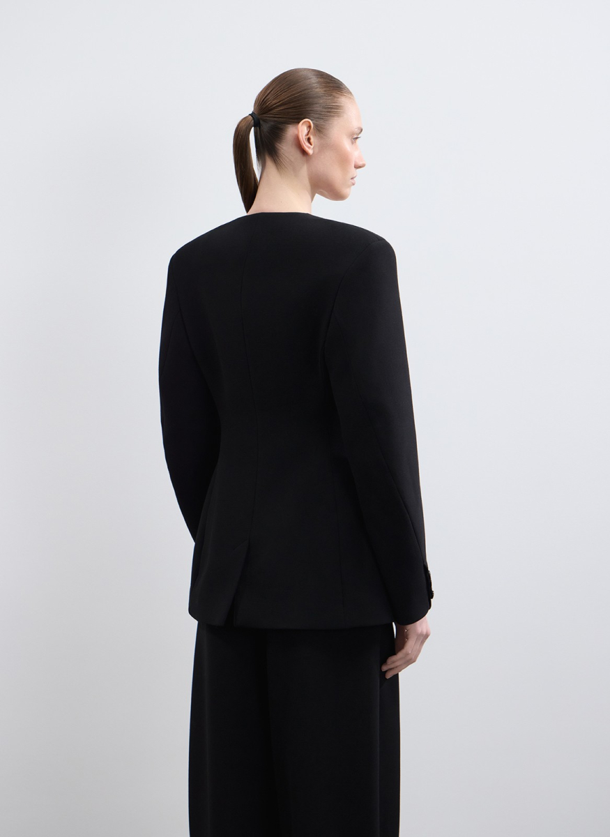 Жакет приталенный с объемным рукавом ALL WE NEED, цвет: Черный,  купить онлайн