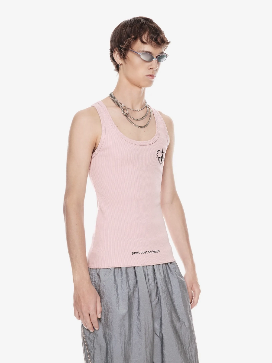 Хлопковая майка с принтом POST POST SCRIPTUM, цвет: пудровый розовый 1107.000.00.01.420 |трендовая новинка купить онлайн