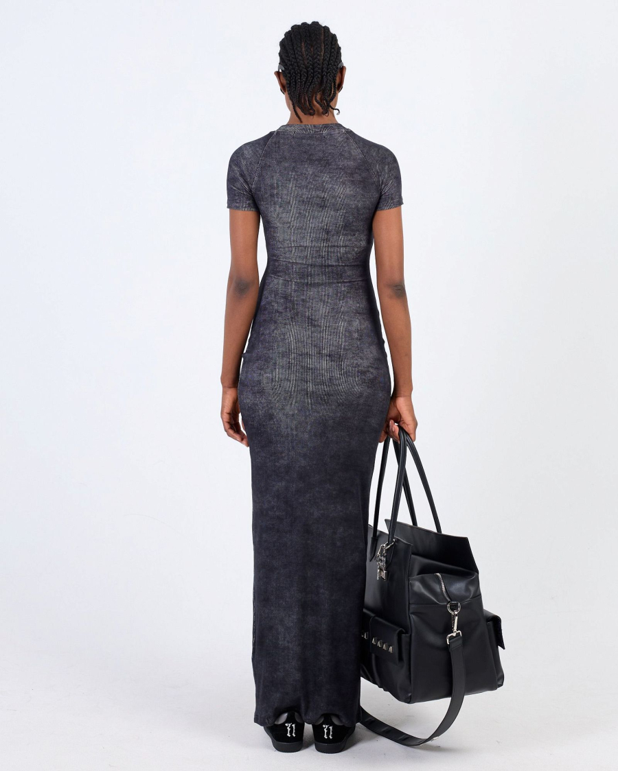 Платье в рубчик длинное ASIA ST 71, цвет: Черный, Ast71.dress-long-black купить онлайн