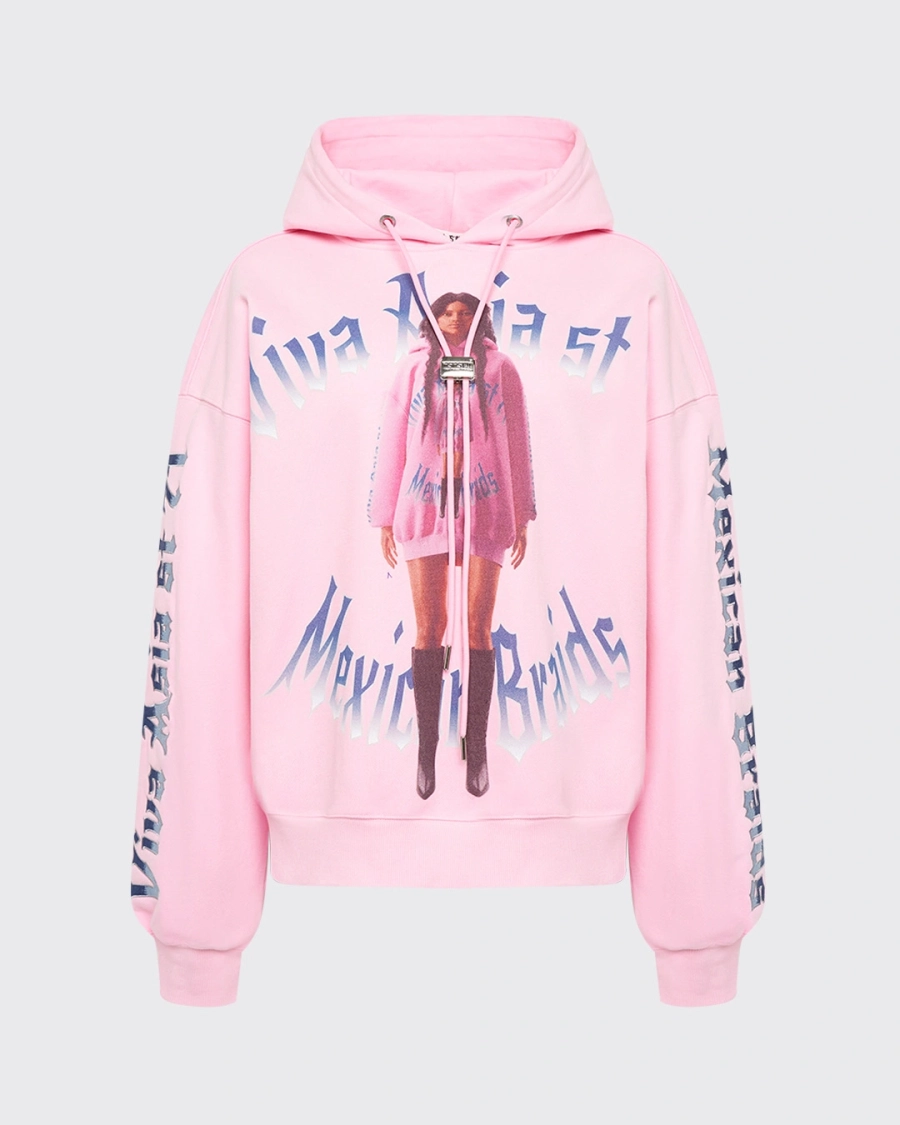 Худи MEXICAN BRAIDS PINK ASIA ST 71, цвет: розовый, Ast71.hood-braid-pink купить онлайн