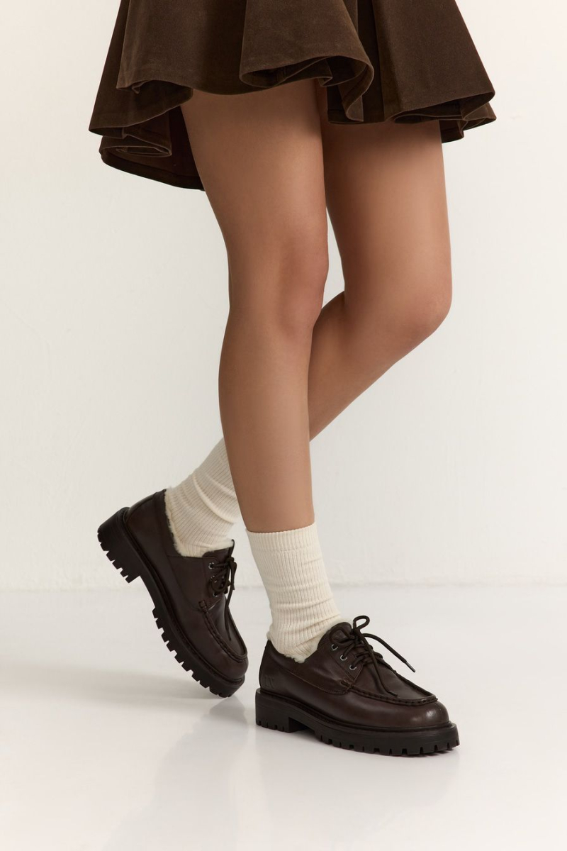 Топсайдеры из натуральной кожи Lera Nena, цвет: коричневый LN.307.17871.700 купить онлайн