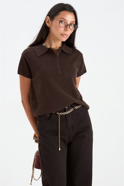 Джемпер - поло MIA AIM, цвет: шоколадный, MIA612 купить онлайн