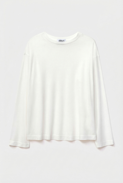 Лонгслив из трикотажа прямого силуэта