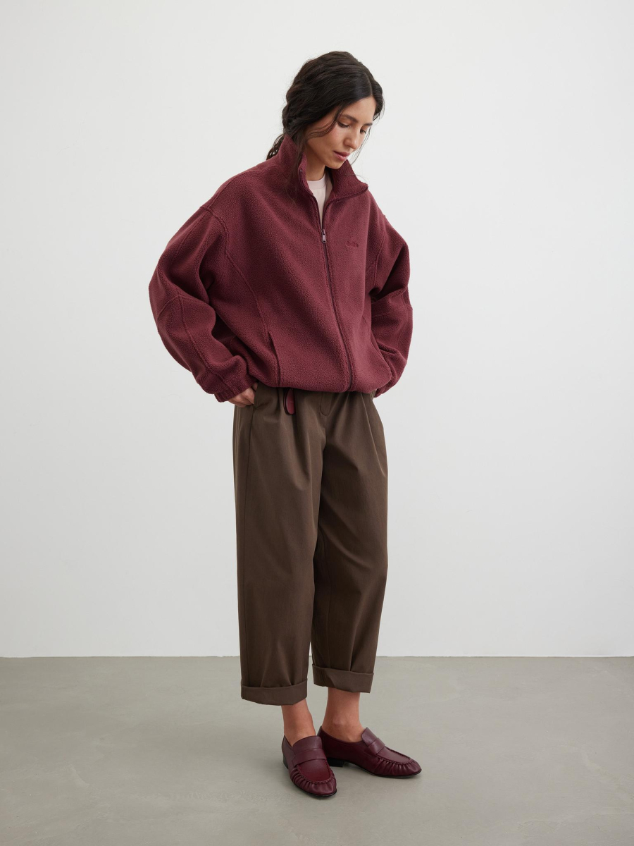 Толстовка из флиса с вышивкой Chaika, цвет: Бордовый, SS26HO05-61 купить онлайн