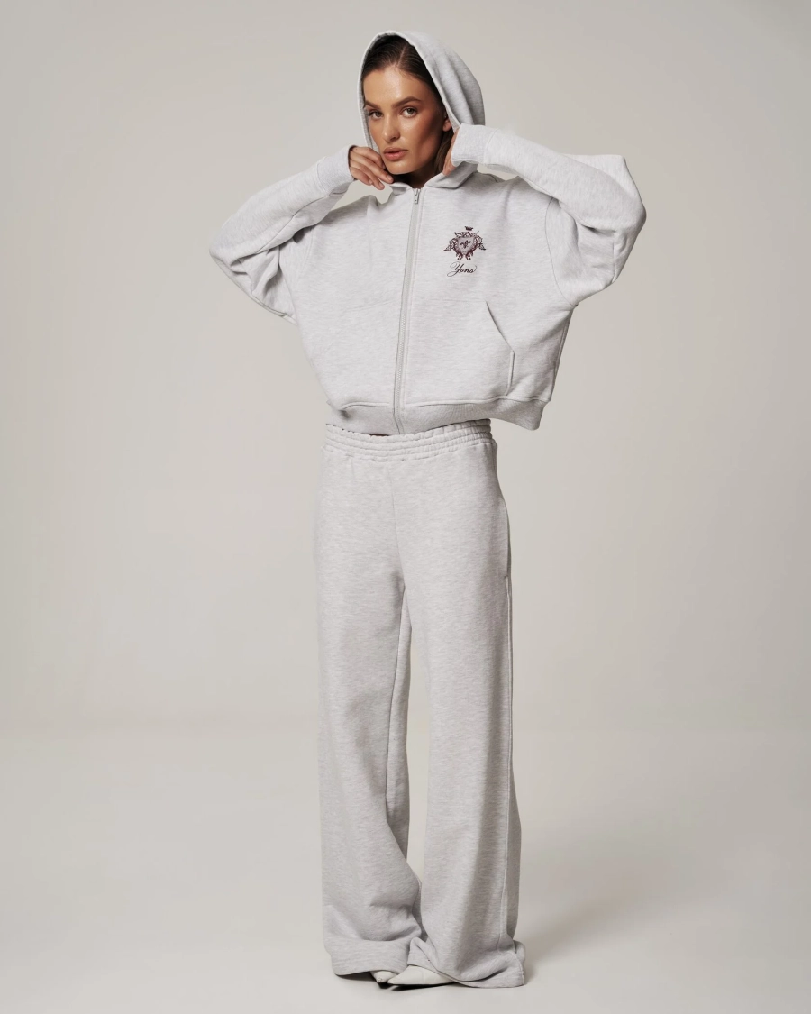 Худи YONS STUDIOS MELANGE YONS, цвет: серый, YO-787 купить онлайн