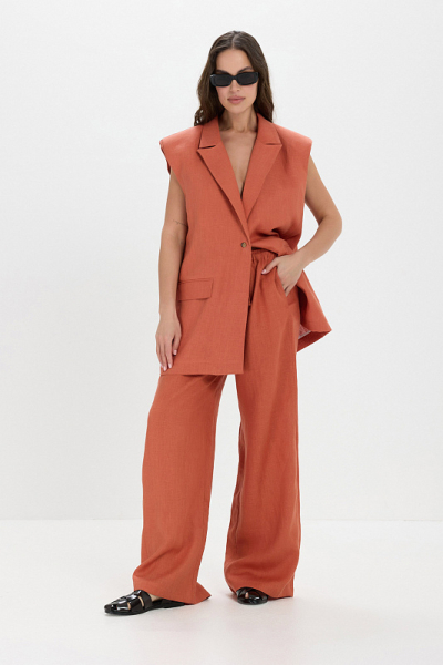 Брюки палаццо ABDA, цвет: марокканская глина, 312609503517 купить онлайн