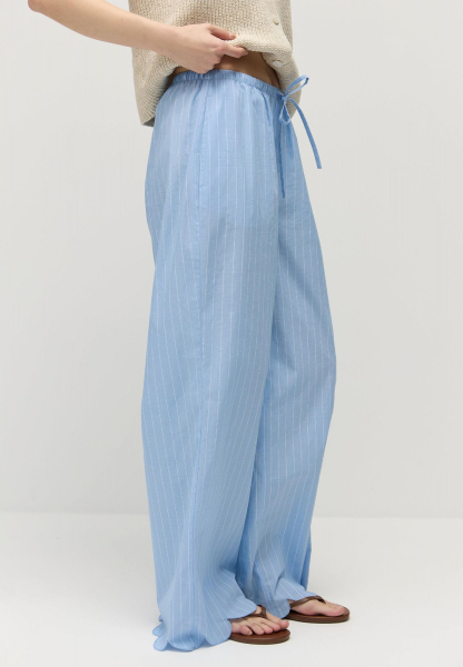 Брюки с фигурным краем AROUND, цвет: голубой,  купить онлайн