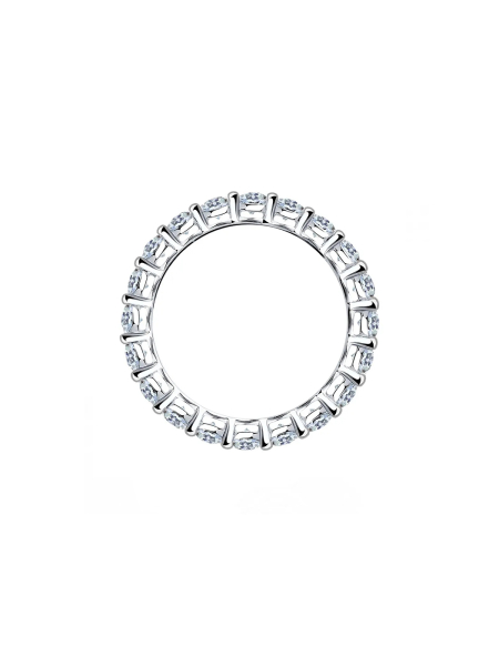 Кольцо-дорожка из серебра с белыми фианитами Tosya Store, цвет: серебро, 94013635 купить онлайн