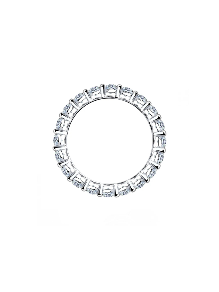 Кольцо-дорожка из серебра с белыми фианитами Tosya Store, цвет: серебро, 94013635 купить онлайн