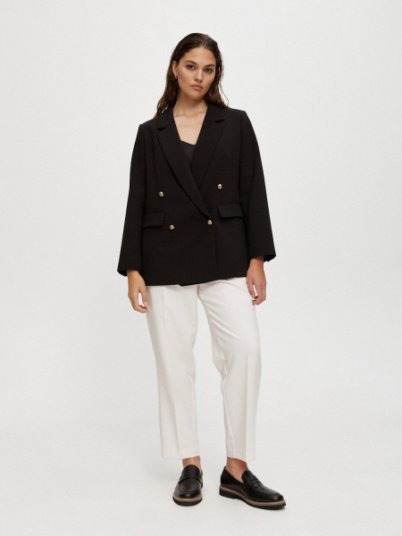 Жакет двубортный укороченный 4forms, цвет: Черный, 63742 купить онлайн