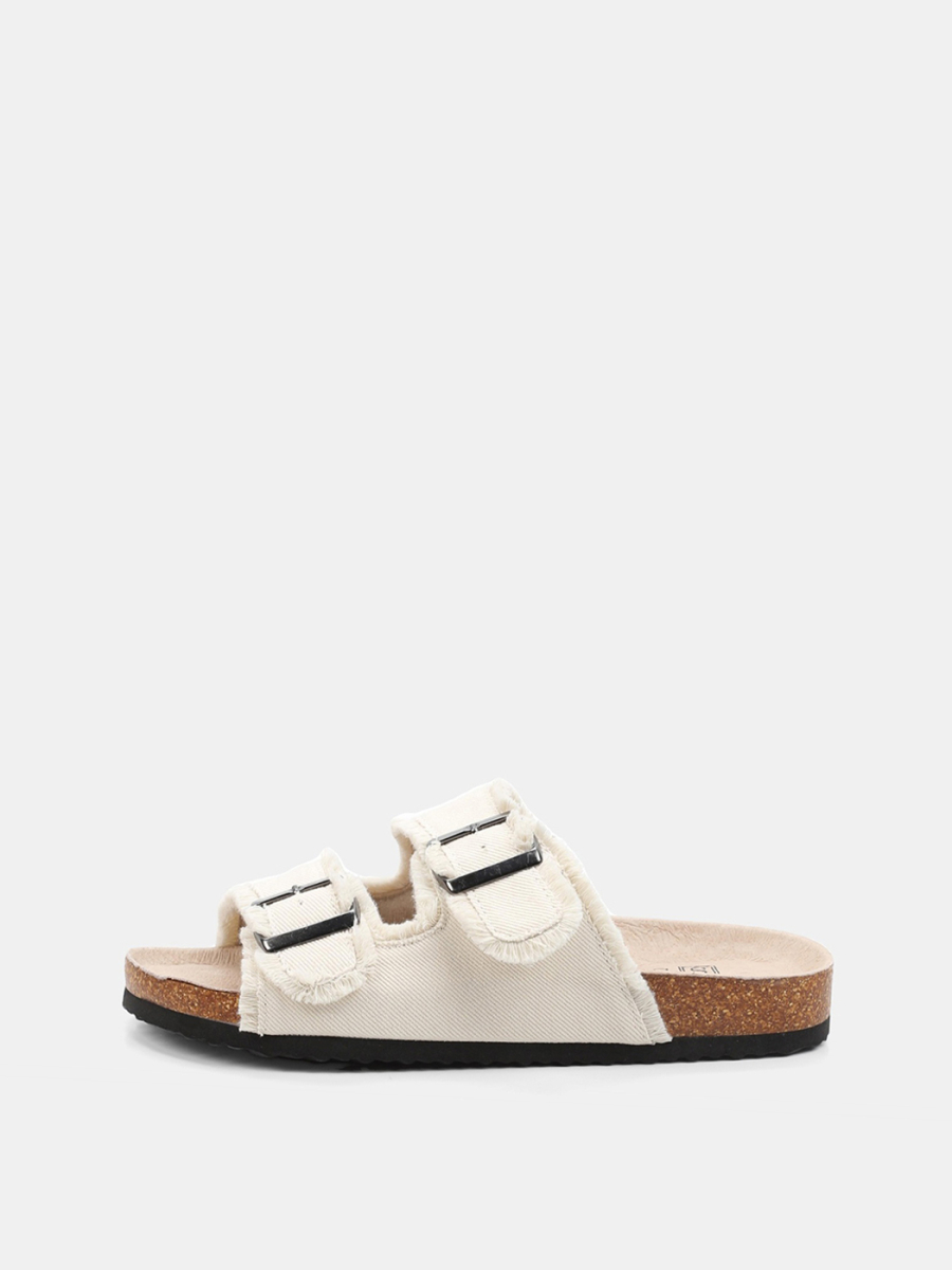 Шлепки биркенштоки из денима